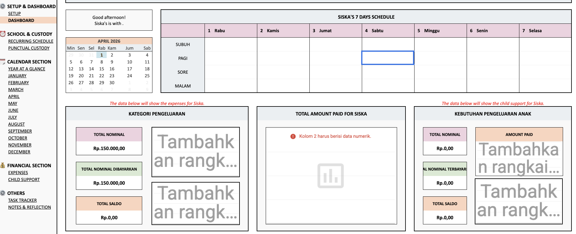 Dashboard Template