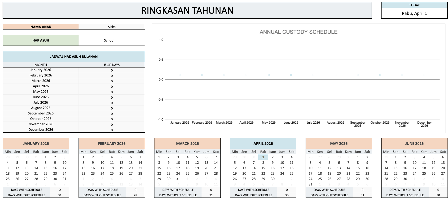 Monthly Calendar